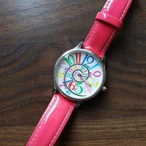 Betsey Johnson - Pink and Silver Watch
